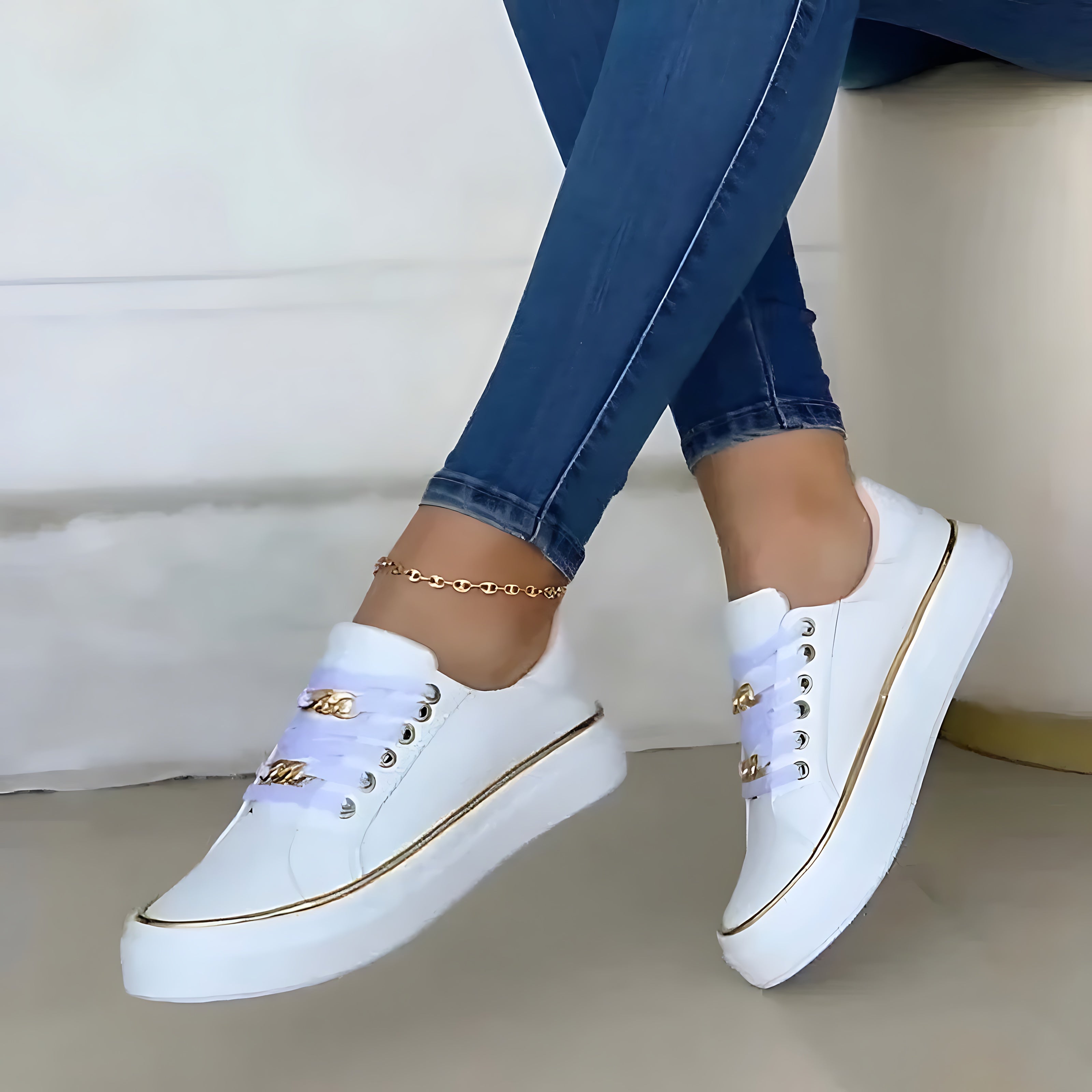 Adalynn – Studded Slip On Low Top Sneakers