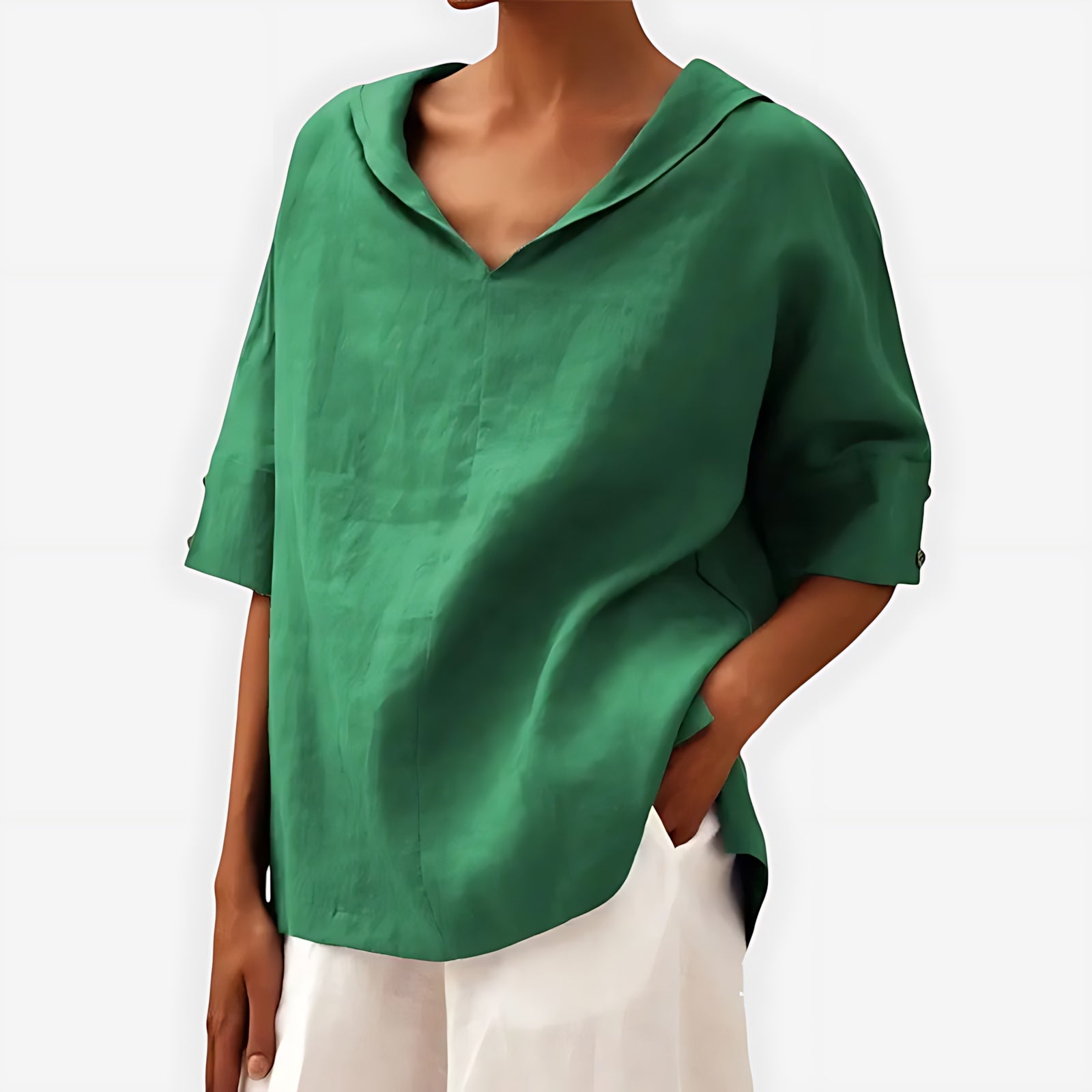 Athena – V Neck Short Sleeve Top
