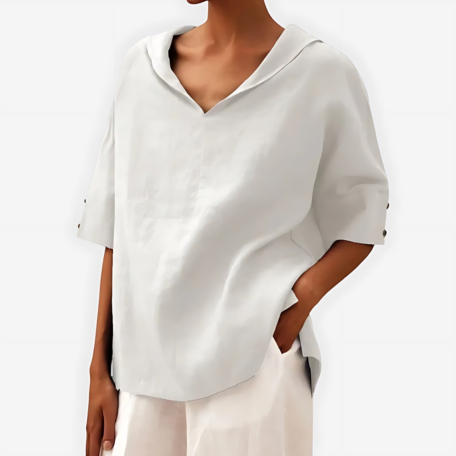 Athena – V Neck Short Sleeve Top
