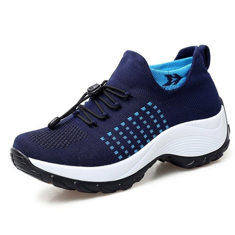 Lilah – Knit Zip Front Chunky Sole Sneakers