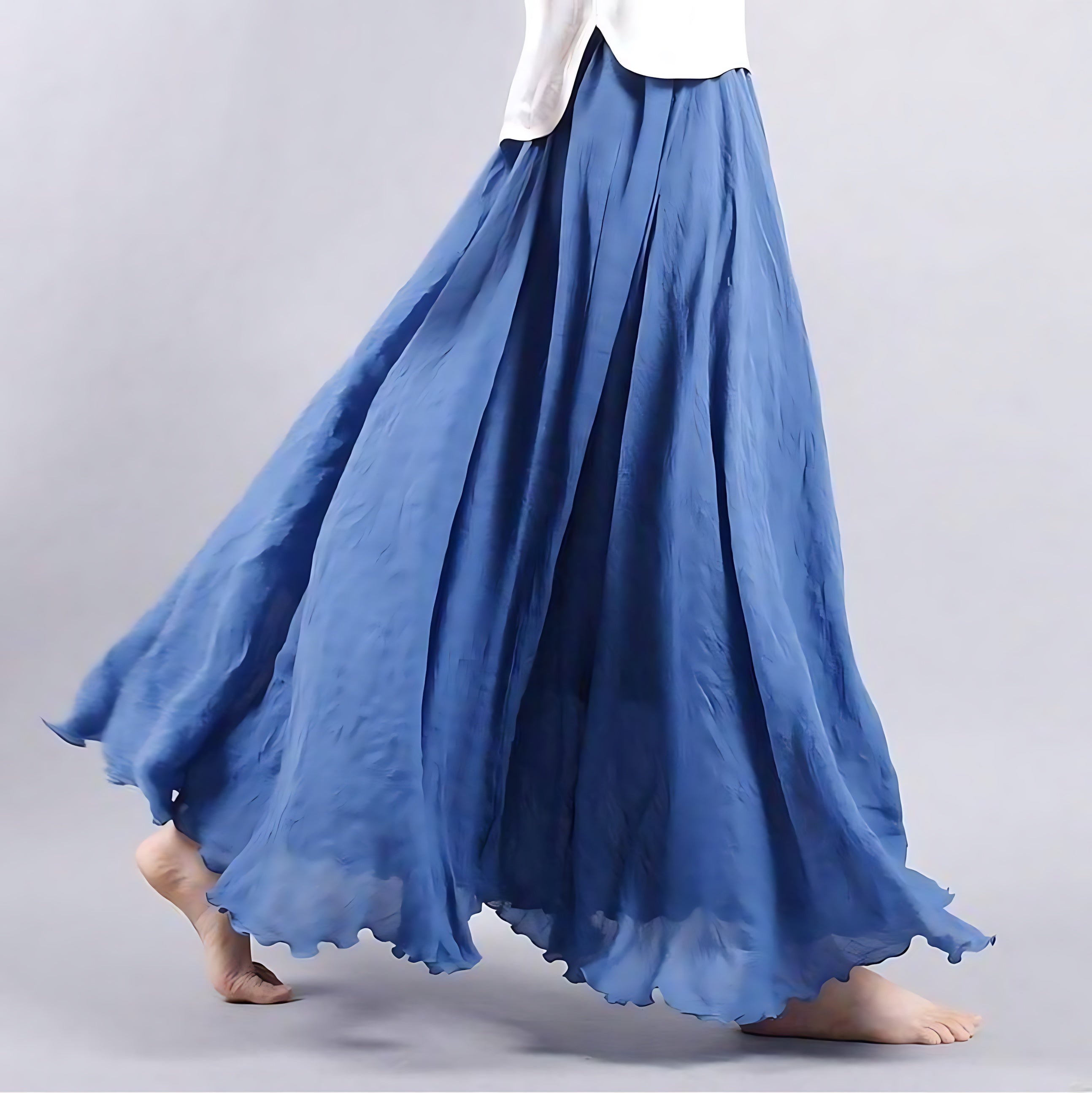 Iris – Flowy A Line Summer Maxi Skirt