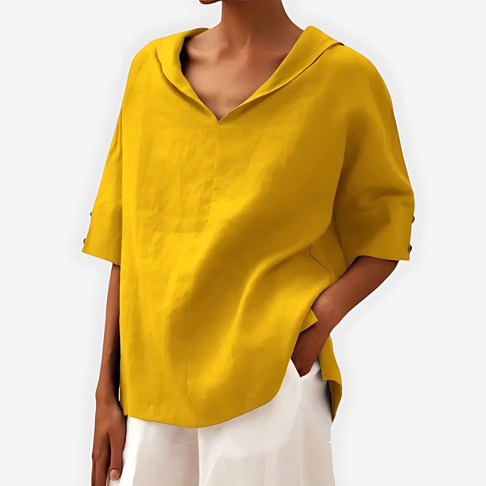 Jolene – V Neck Short Sleeve Blouse