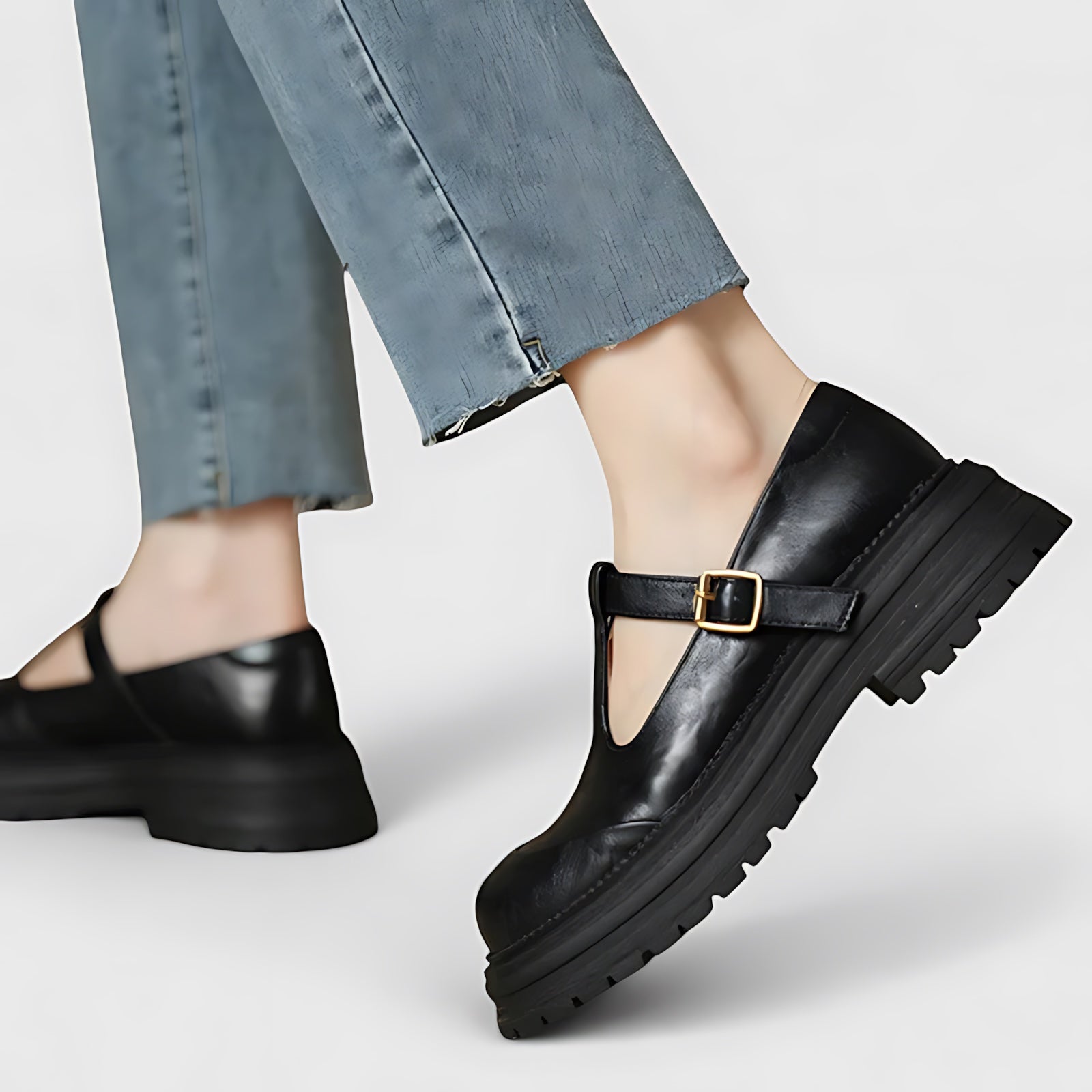 Millie – Brogue T Strap Mary Jane Shoes
