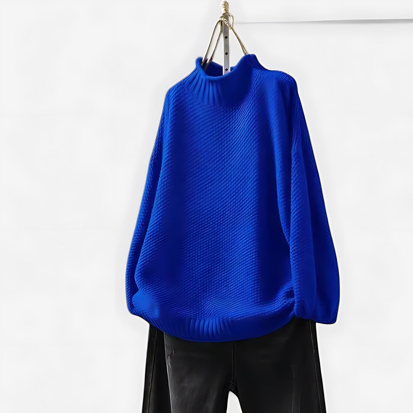 Natalie – Mock Neck Relaxed Knit Sweater