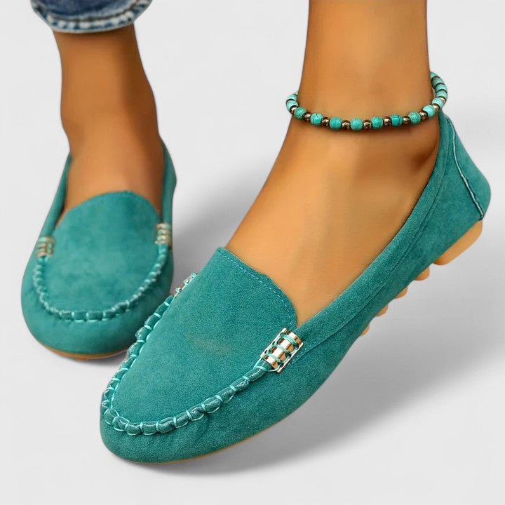 Talia – Suede Slip On Driving Loafers