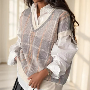 Camila Vintage Plaid Sweater