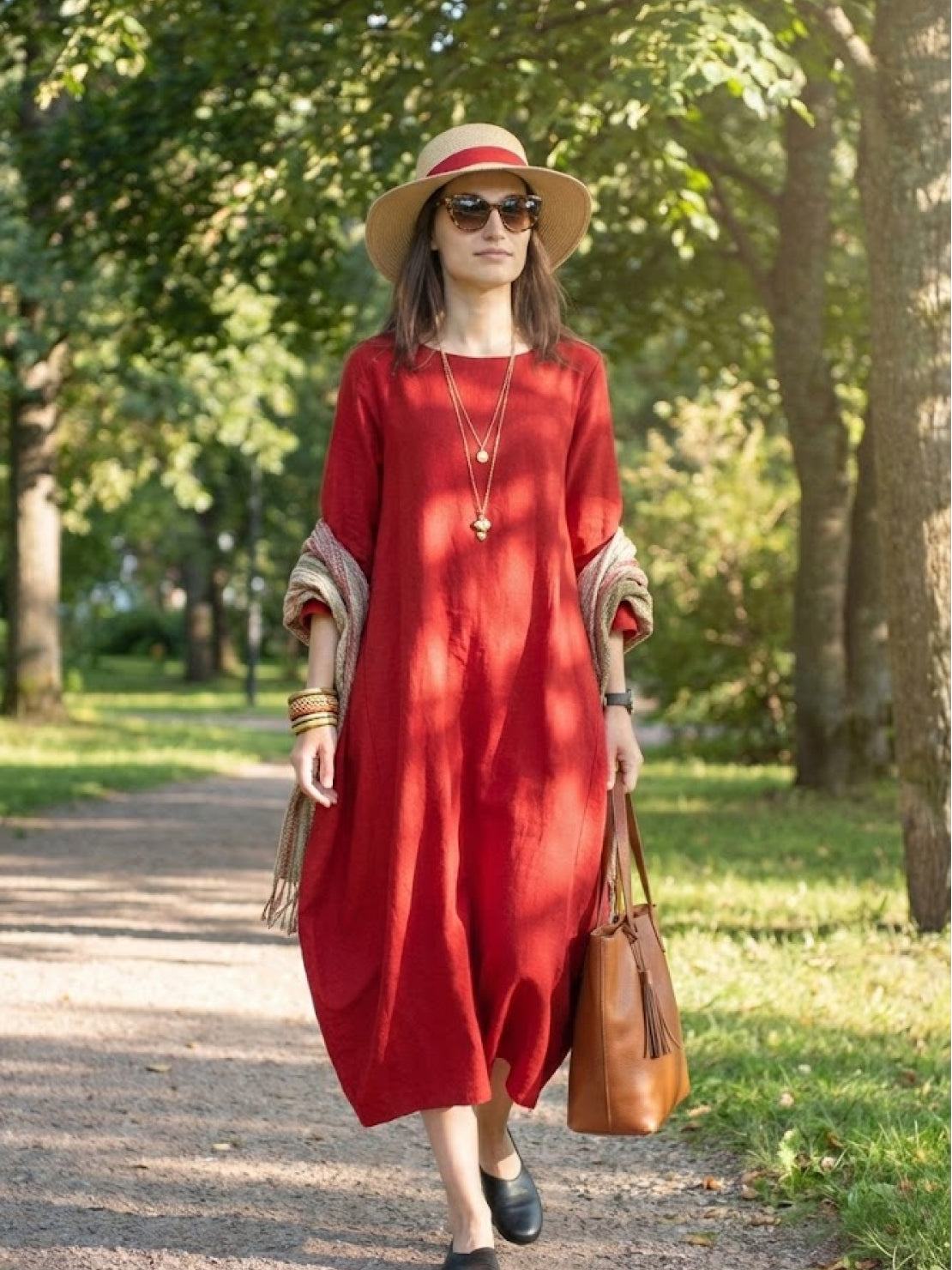 Elke – Oversized Boho Kaftan Maxi Dress