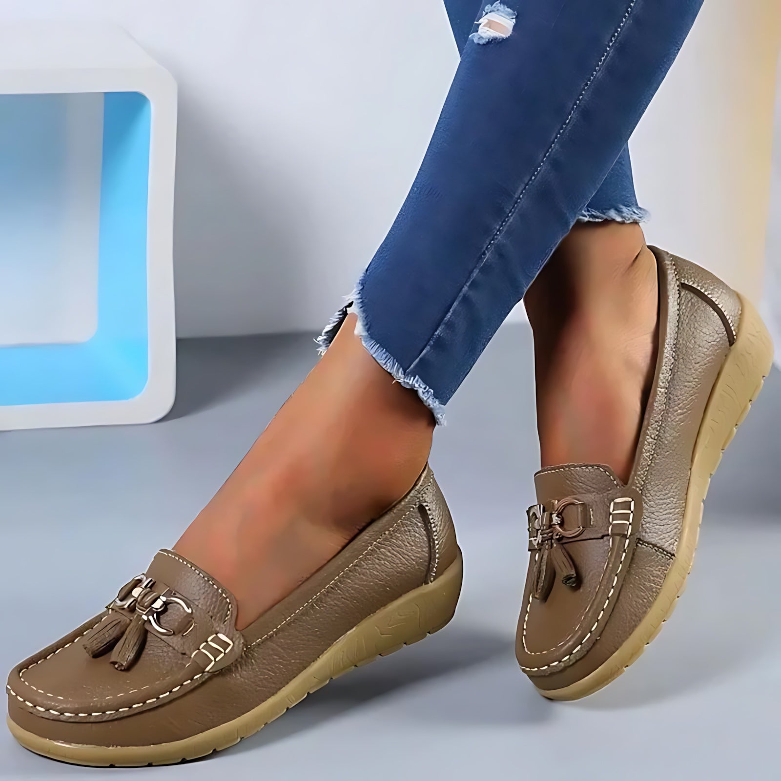 Mabel – Suede Tassel Slip On Loafers