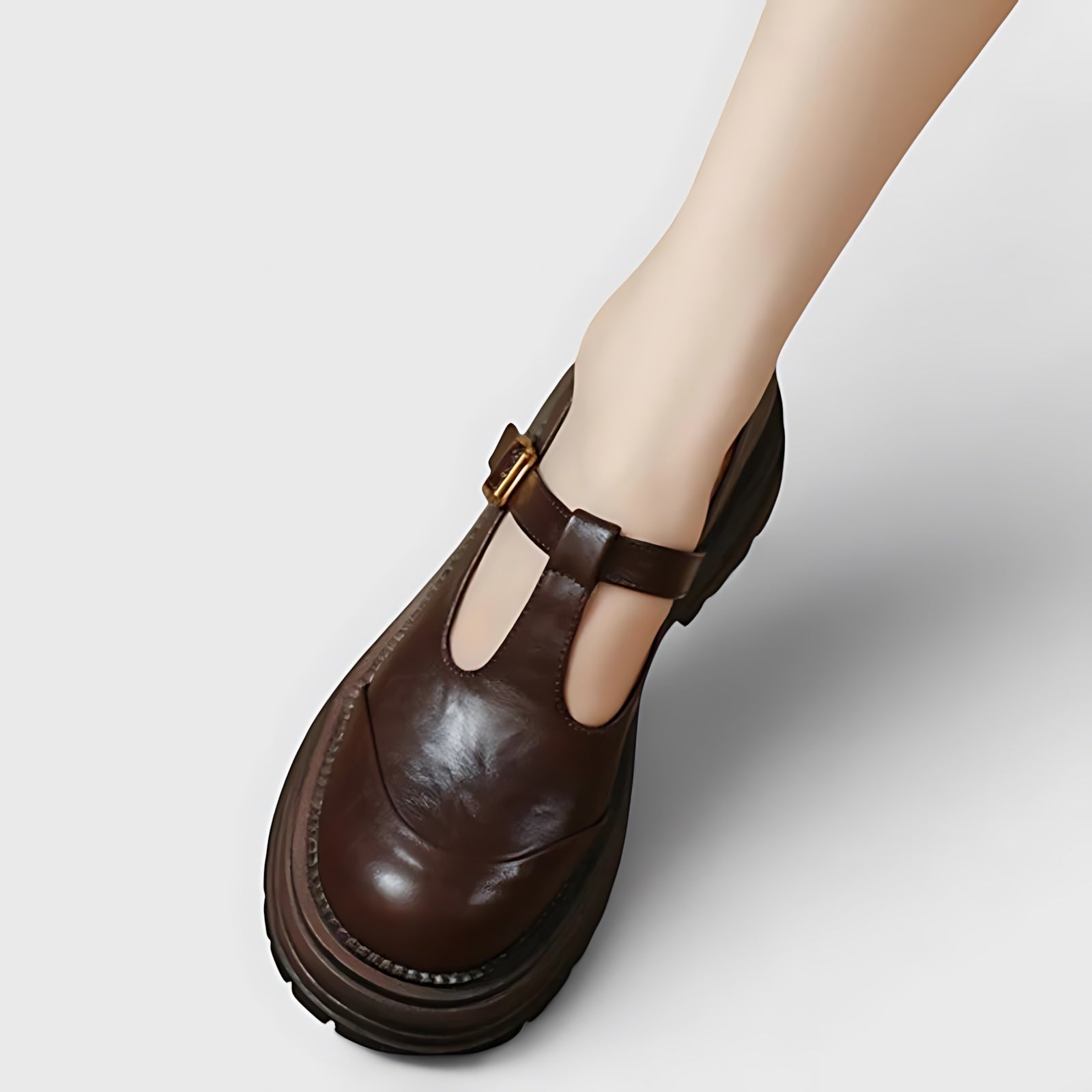 Millie – Brogue T Strap Mary Jane Shoes
