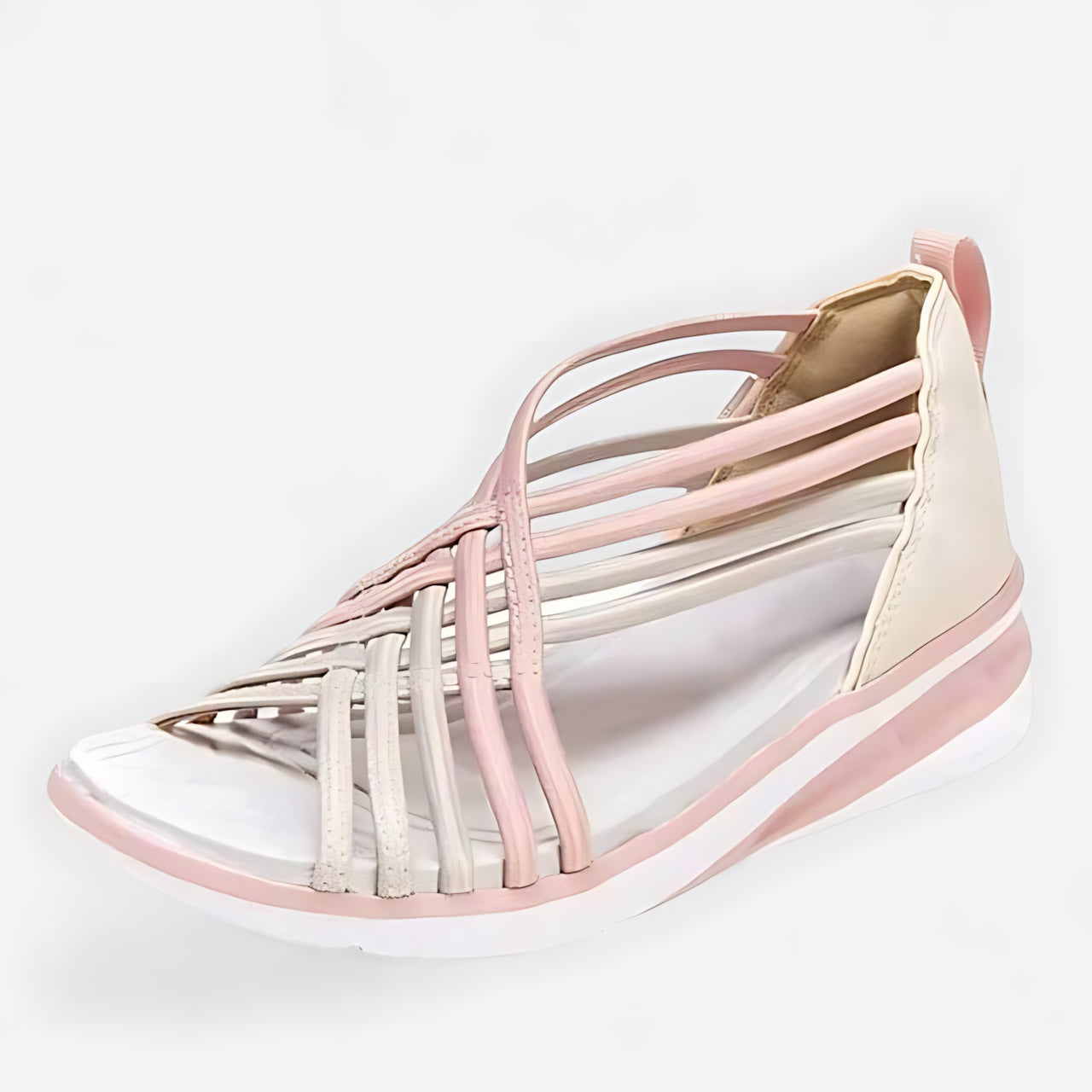 Penelope – Strappy Slingback Low Wedge Sandals