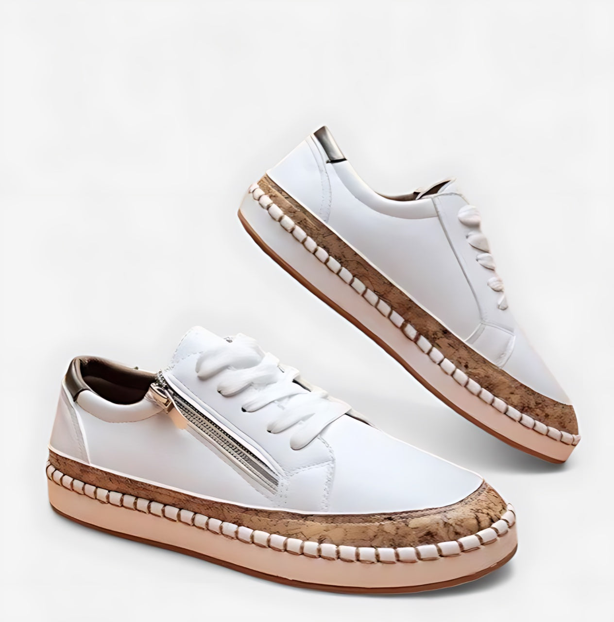 Violet – Floral Print Lace Up Platform Sneakers
